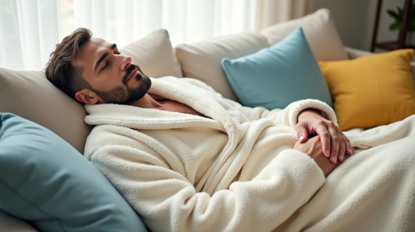 Un peignoir polaire homme : confort et chaleur assurés