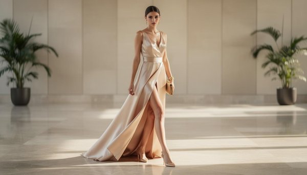 Robes fendues satinées : les tendances élégantes à adopter en 2026